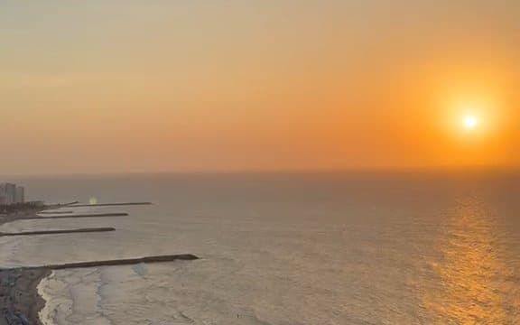 El atardecer sobre el Caribe desde Bocagrande, noviembre de 2022