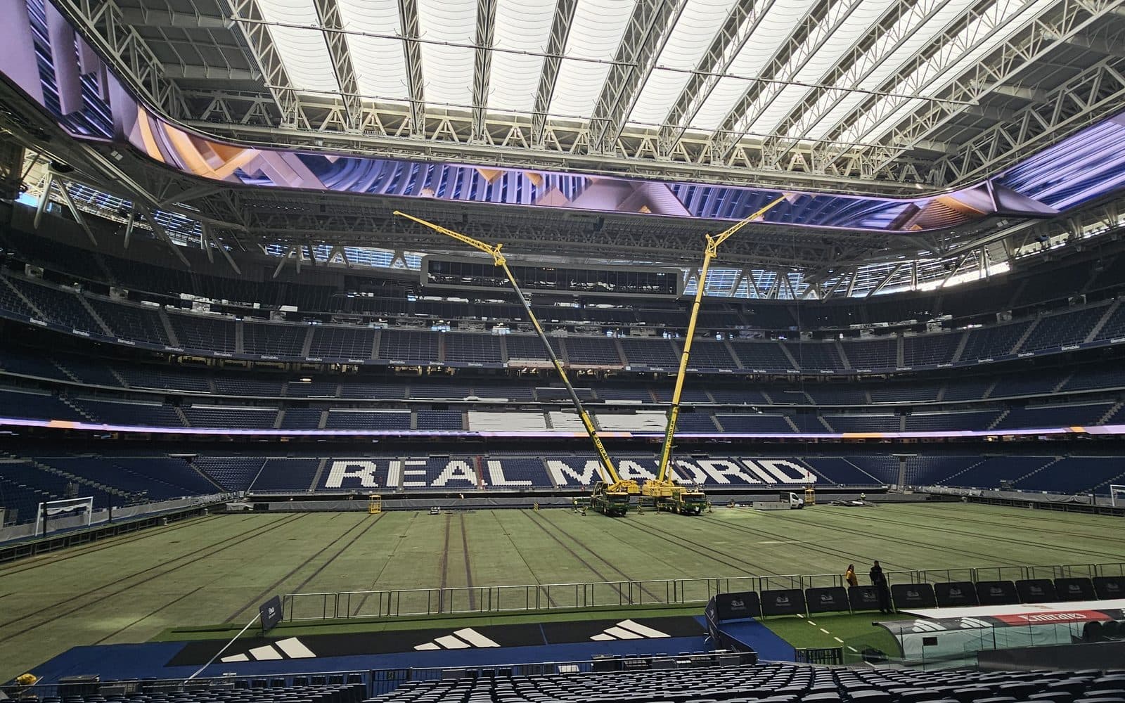 El interior del estadio Santiago Bernabéu, Madrid, febrero de 2026