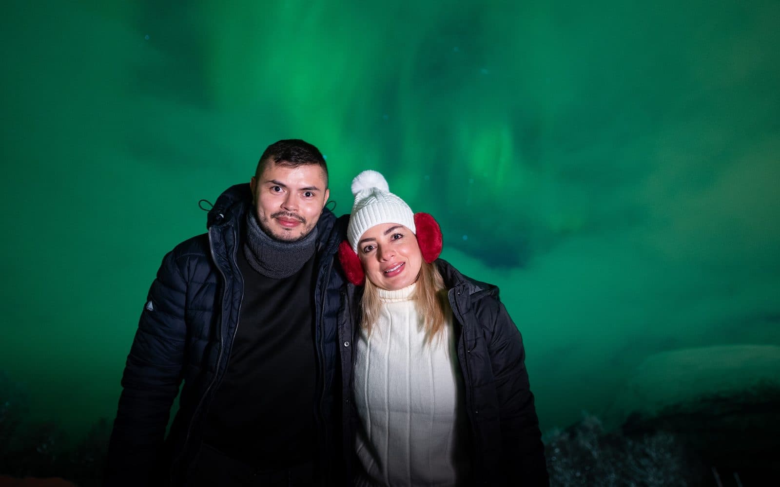 Bajo la aurora boreal en Tromsø, febrero de 2026